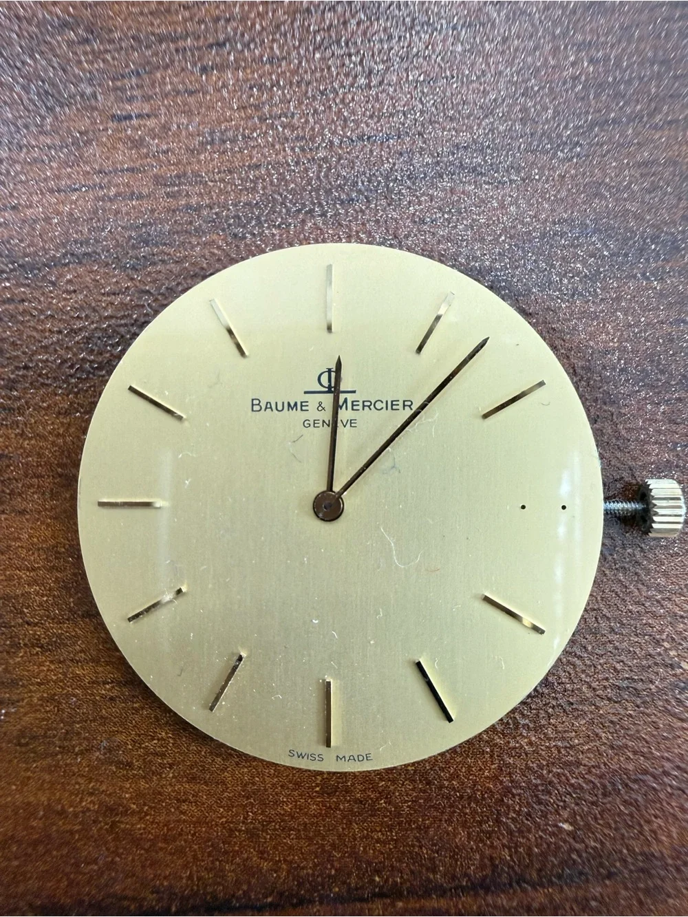 Baume & Mercier Gold Dial Men's Watch Face
